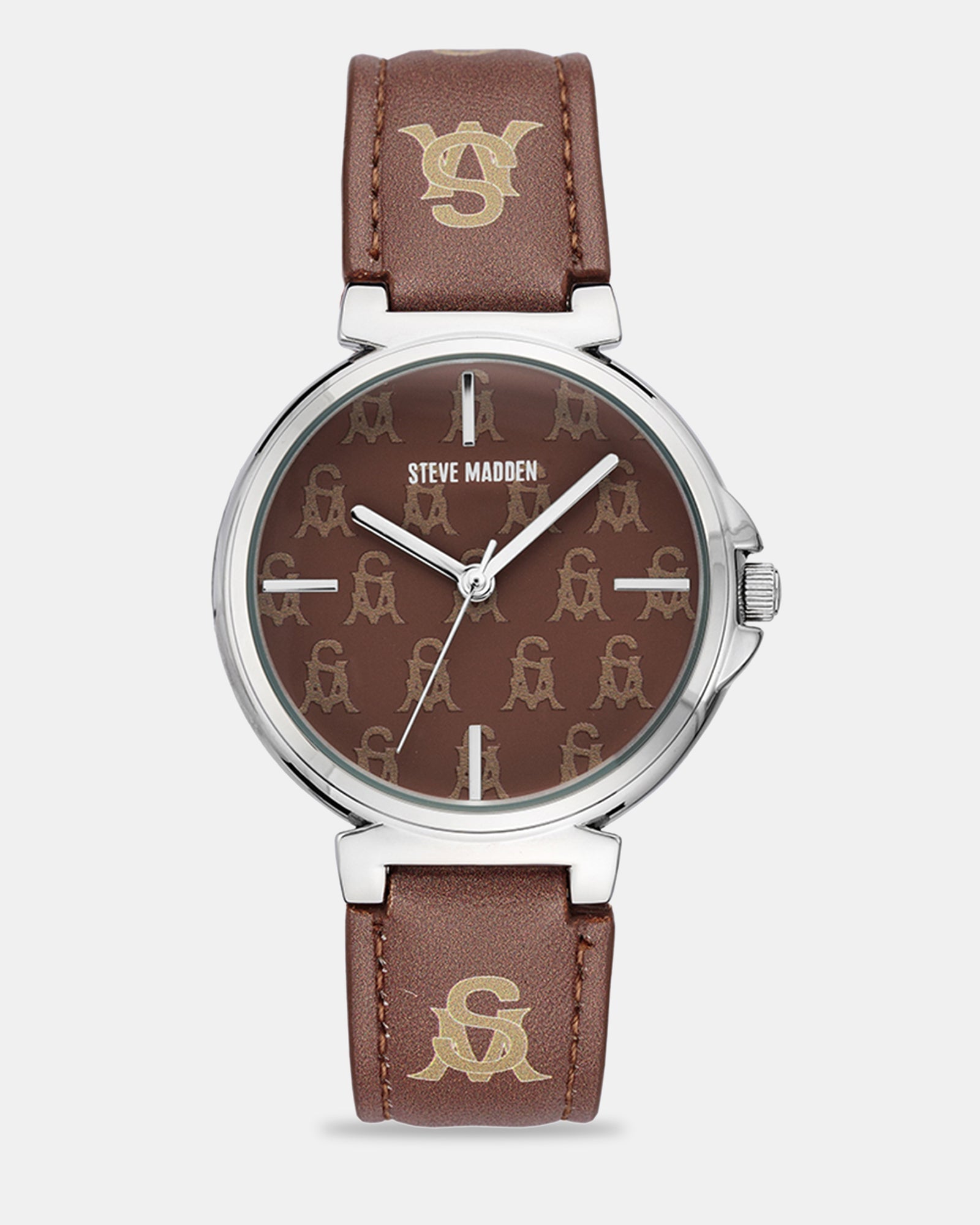 STACKED LOGO WATCH BROWN MULTI - Jewelry - Steve Madden Canada