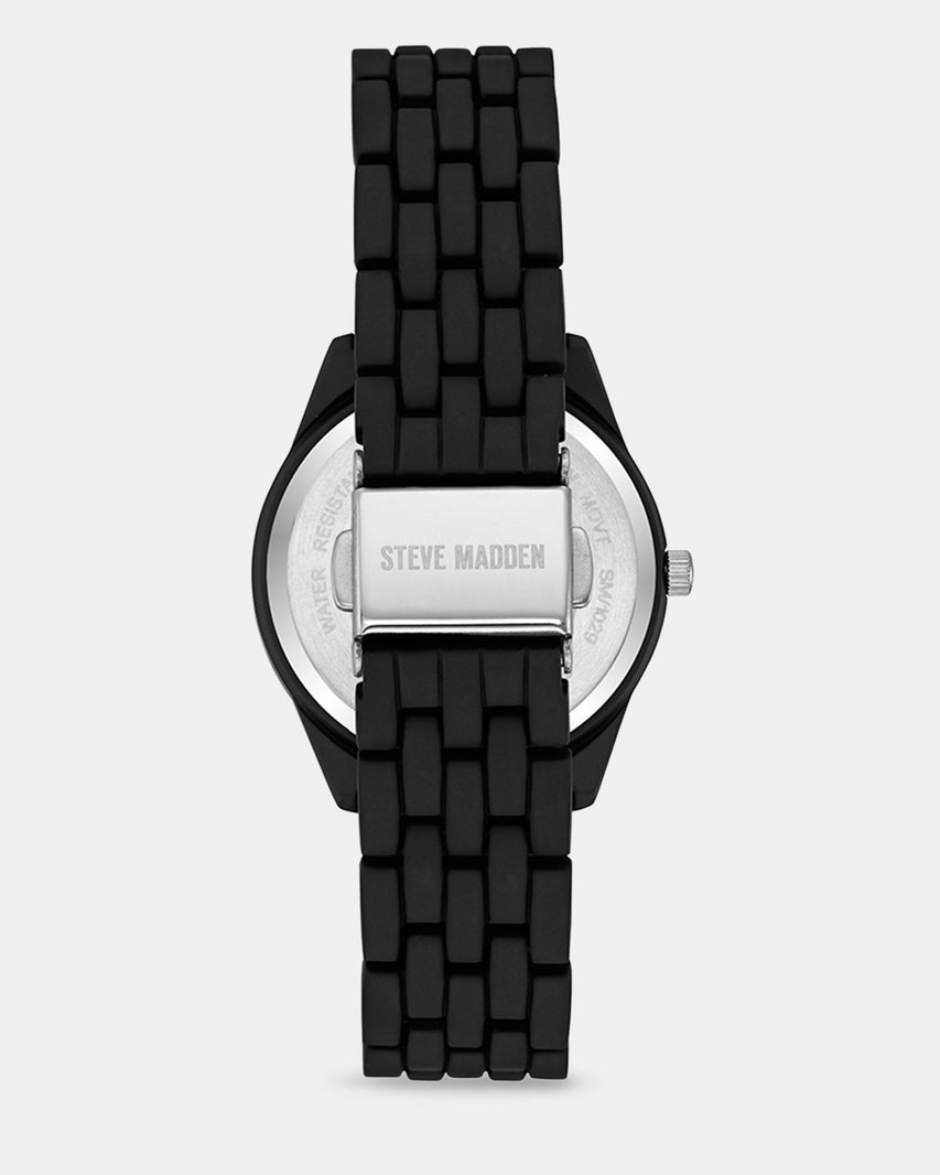 POWDER COATED WATCH BLACK - Jewelry - Steve Madden Canada