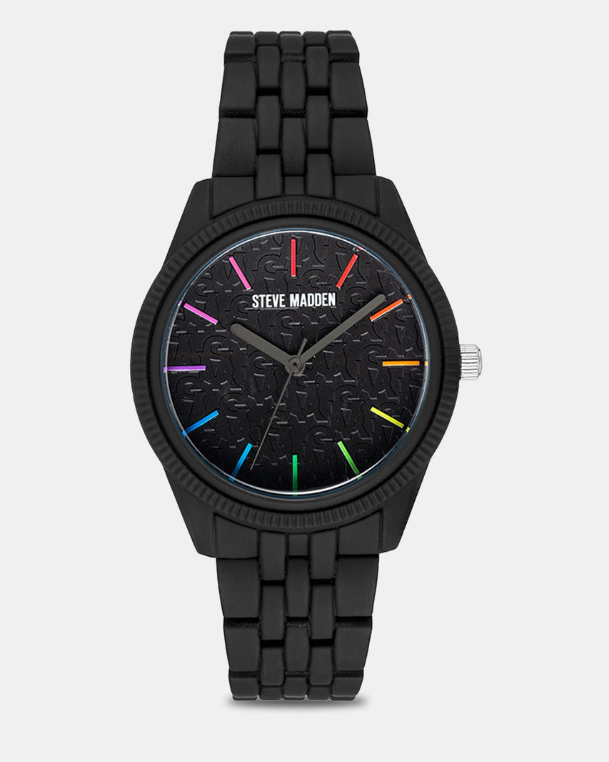 POWDER COATED WATCH BLACK - Jewelry - Steve Madden Canada