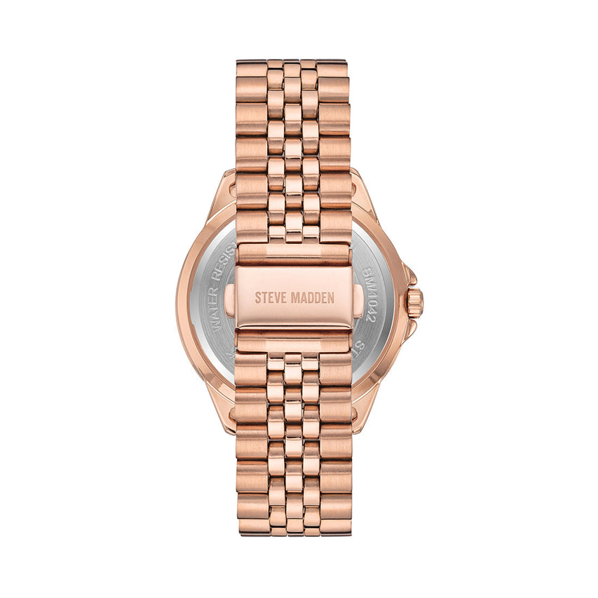 CLASSIC STATEMENT WATCH ROSE GOLD MULTI - Jewelry - Steve Madden Canada