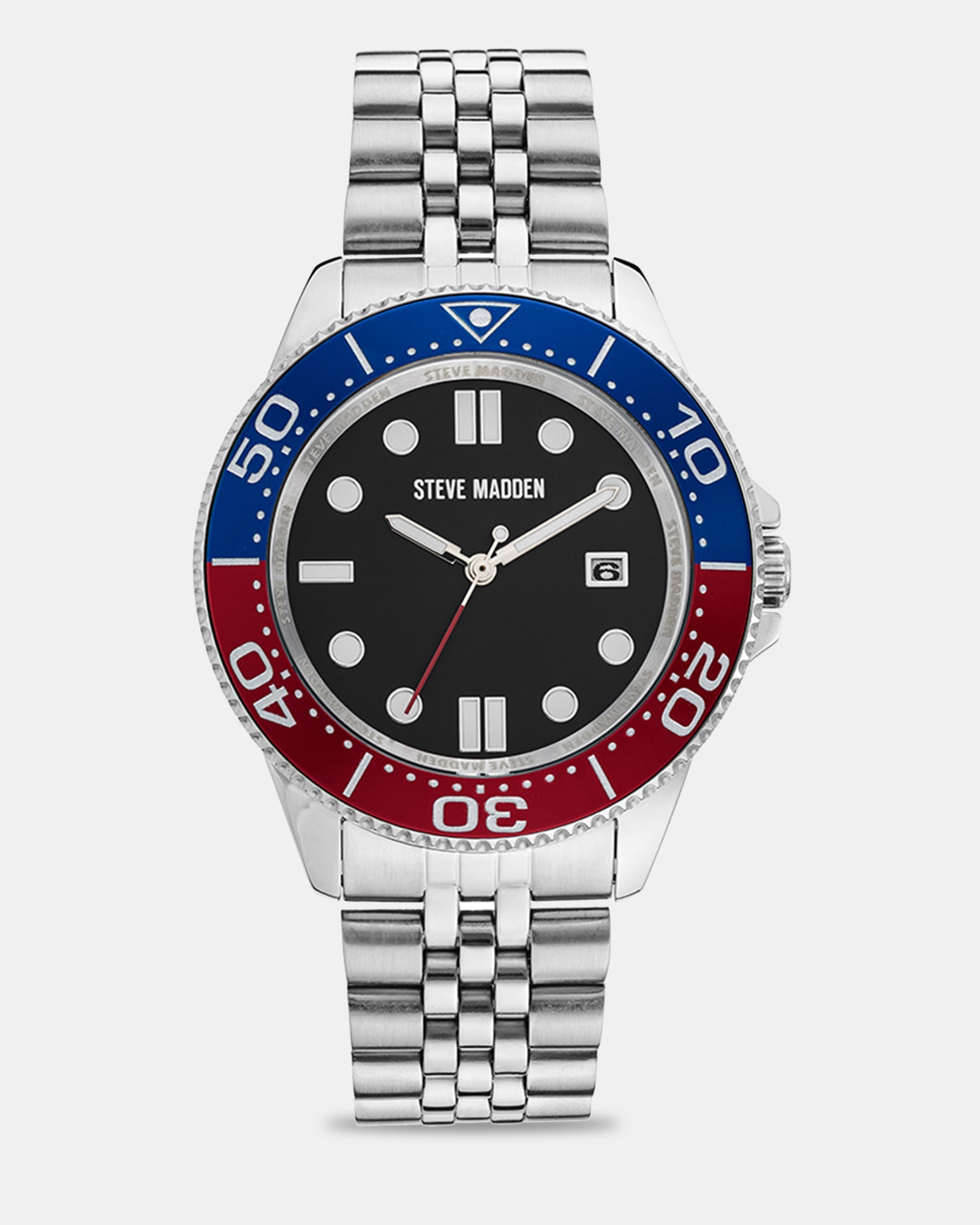 CLASSIC STATEMENT WATCH SILVER MULTI - Jewelry - Steve Madden Canada