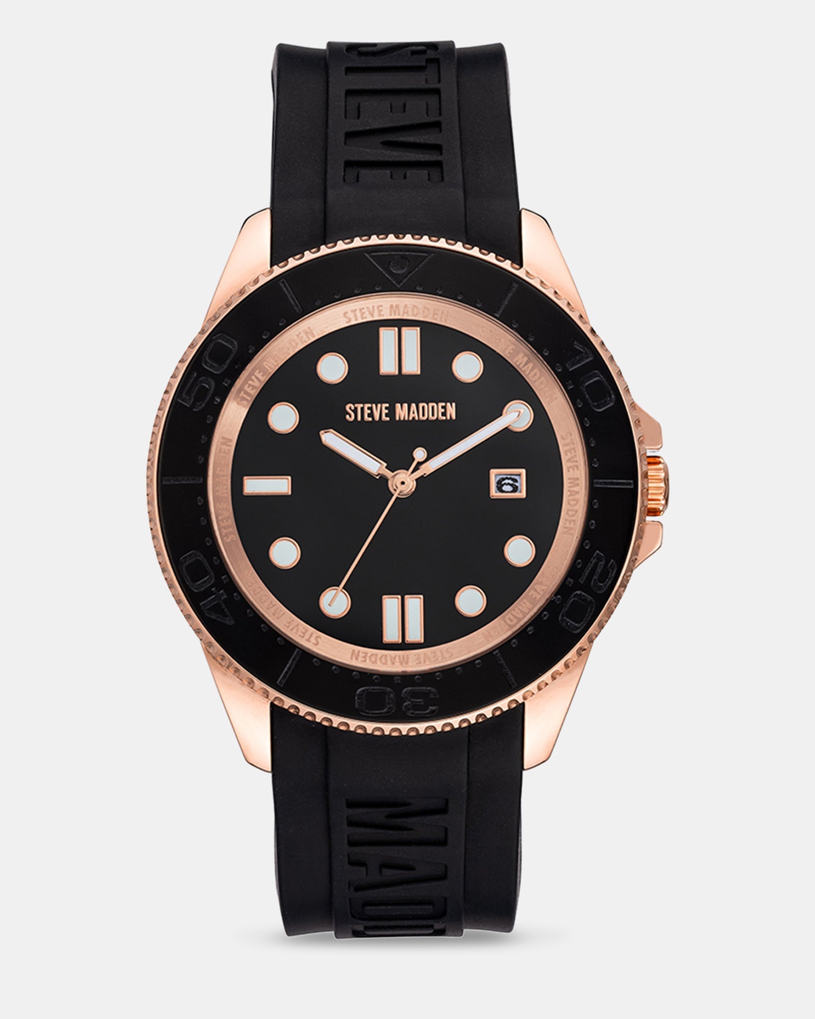 RUBBERIZED ENAMEL CASE WATCH ROSE GOLD MULTI - Jewelry - Steve Madden Canada