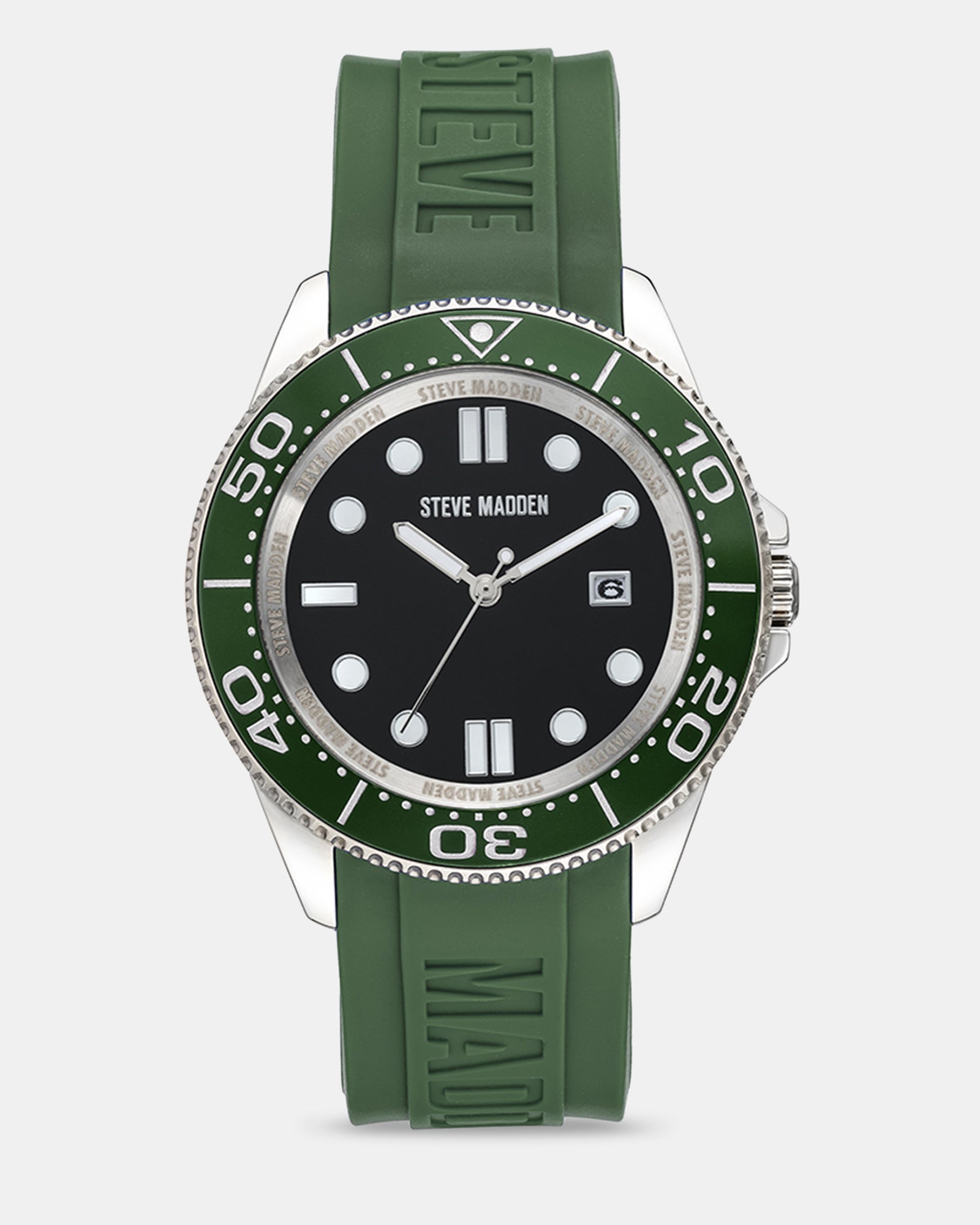 RUBBERIZED ENAMEL CASE WATCH GREEN MULTI - Jewelry - Steve Madden Canada