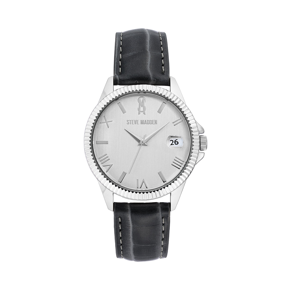CLASSIC EMBOSSED WATCH SILVER MULTI - Jewelry - Steve Madden Canada