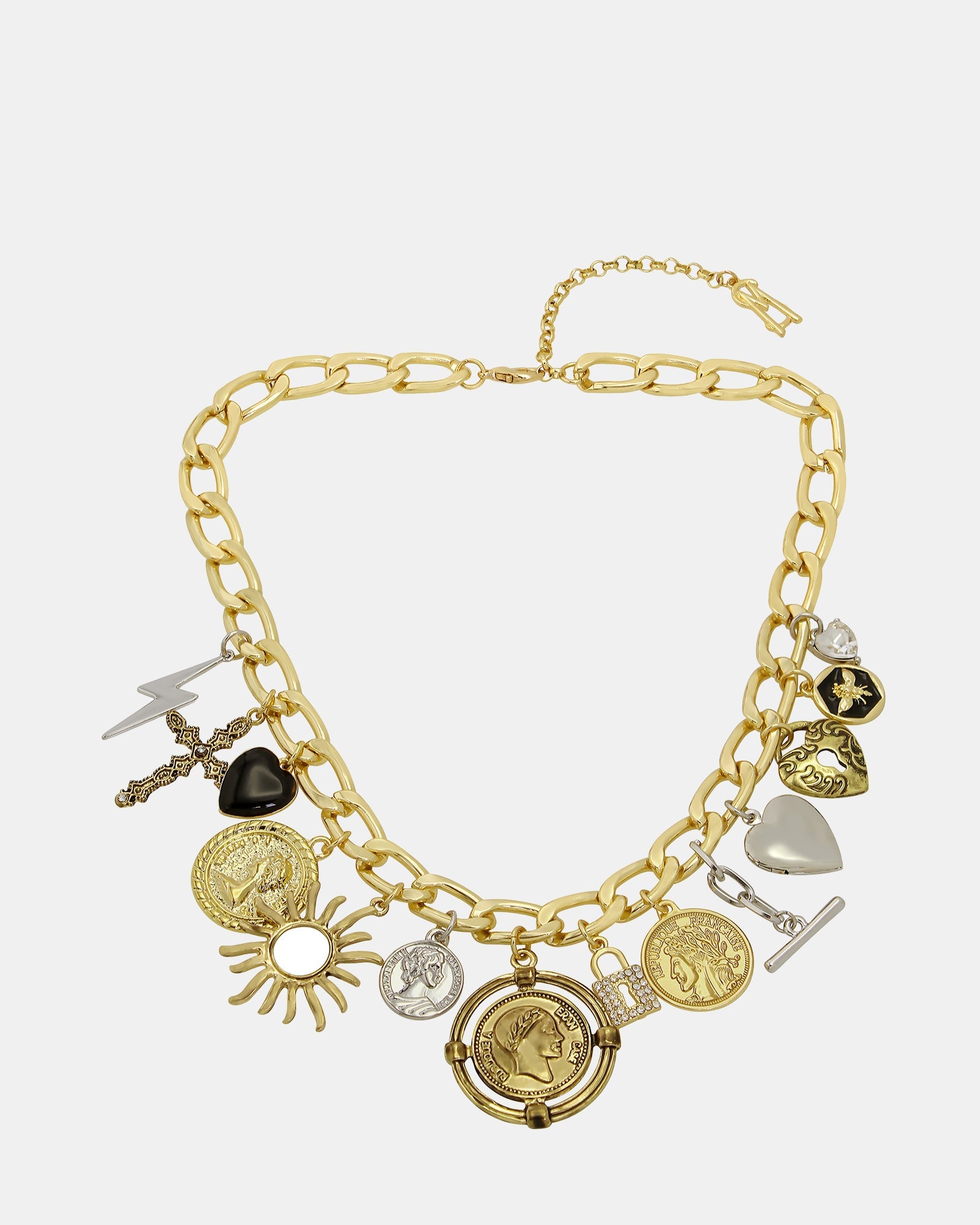 CHUNKY CHARM NECKLACE GOLD - Jewelry - Steve Madden Canada