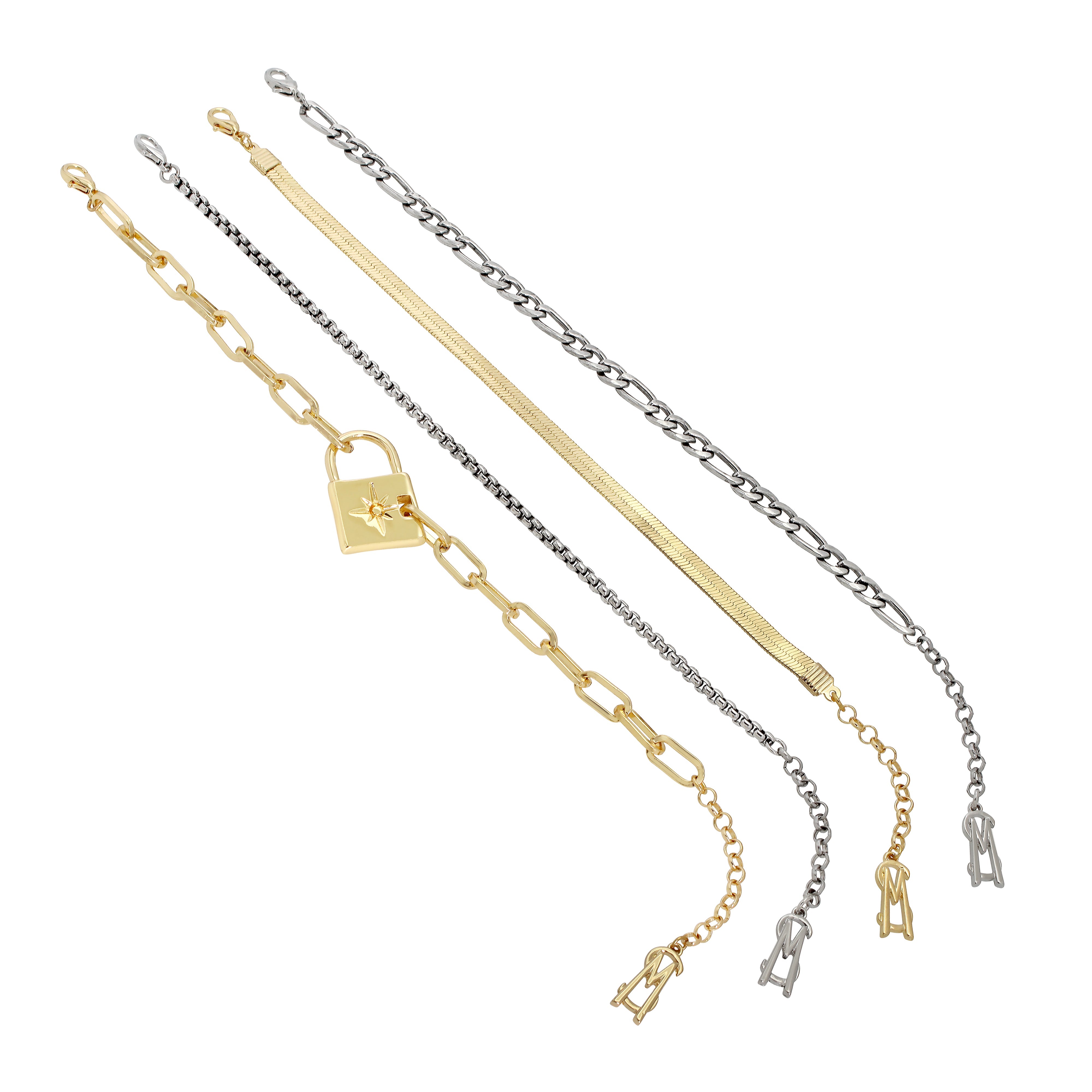 LOCK LINK MULTI STRAND BRACELET GOLD MULTI - Jewelry - Steve Madden Canada