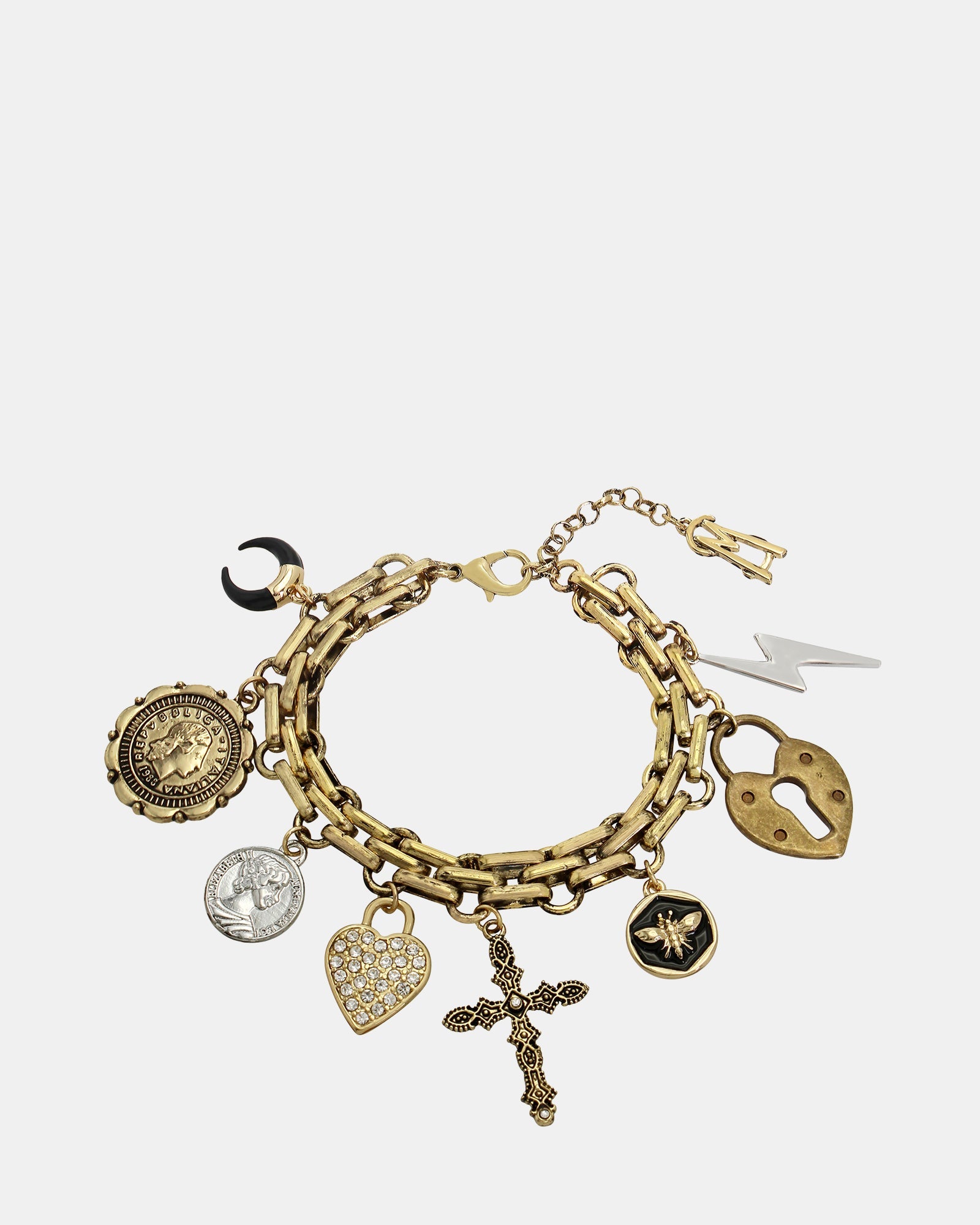 CHUNKY CHARM BRACELET GOLD - Jewelry - Steve Madden Canada