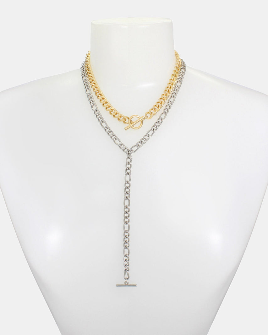 MULTI STRAND CHAIN NECKLACE GOLD MULTI - Jewelry - Steve Madden Canada