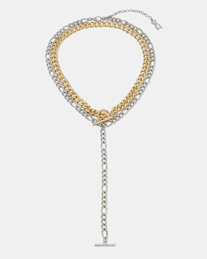 MULTI STRAND CHAIN NECKLACE GOLD MULTI - Jewelry - Steve Madden Canada
