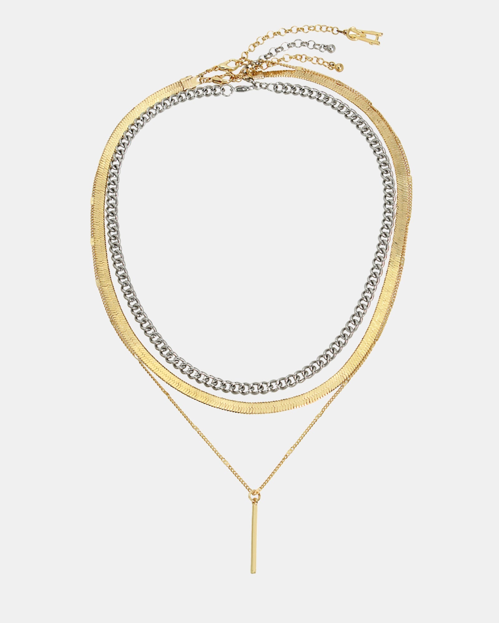 3 PIECE STICK PENDANT NECKLACE GOLD MULTI - Jewelry - Steve Madden Canada