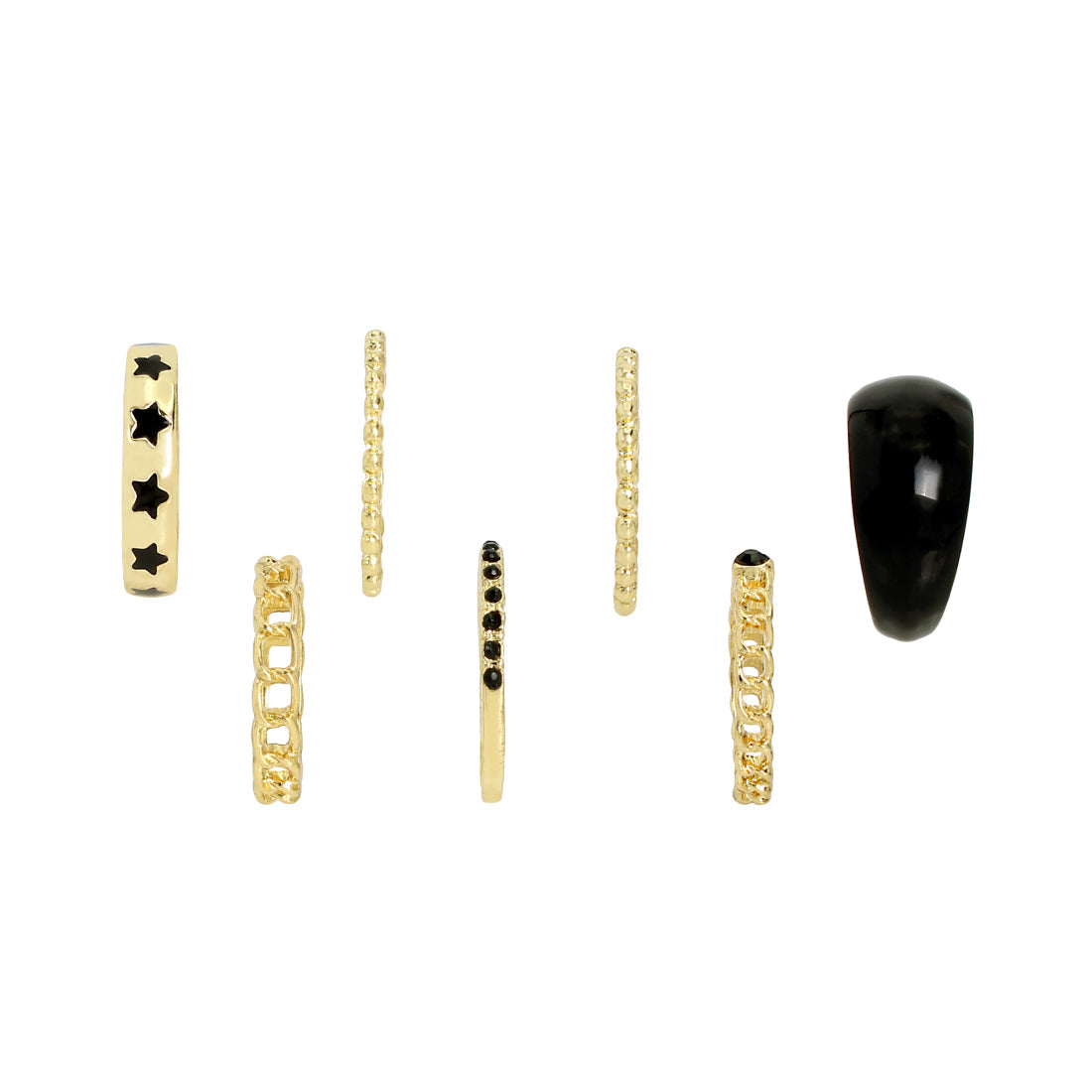7 PIECE RING STACK GOLD MULTI - Jewelry - Steve Madden Canada