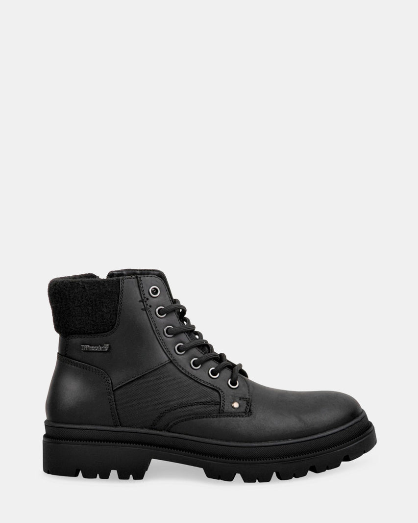 BROOKS BLACK LEATHER - Men's Shoes - Steve Madden Canada
