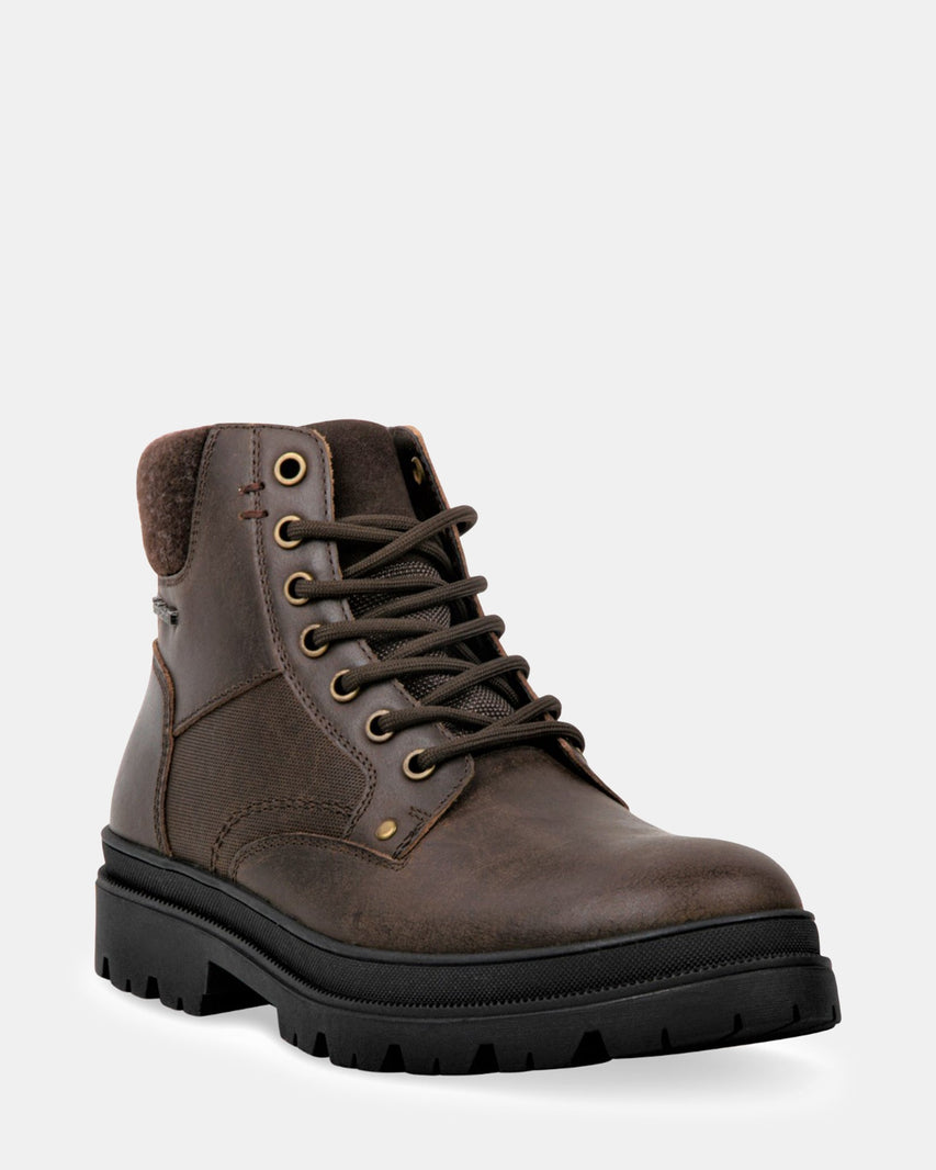 BROOKS BROWN LEATHER - Men's Shoes - Steve Madden Canada