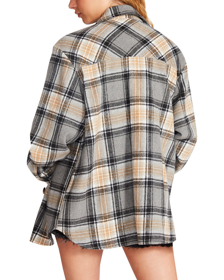BROOKLYN SHACKET GREY MULTI - Clothing - Steve Madden Canada