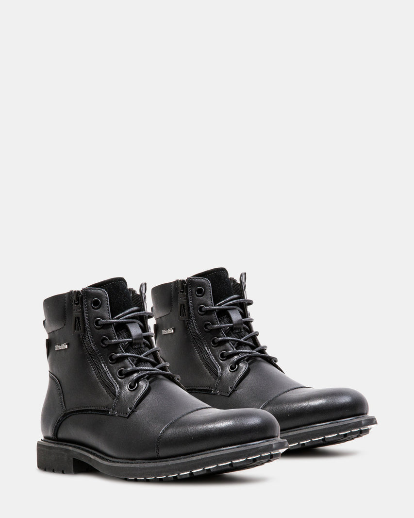 DRAVEN BLACK LEATHER - Men's Shoes - Steve Madden Canada