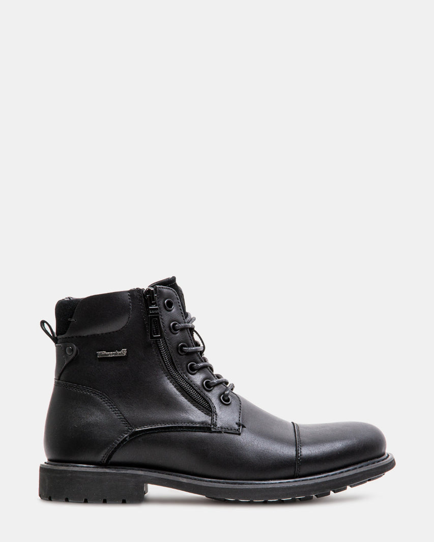DRAVEN BLACK LEATHER - Men's Shoes - Steve Madden Canada