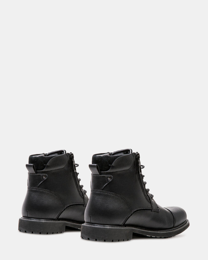 DRAVEN BLACK LEATHER - Men's Shoes - Steve Madden Canada