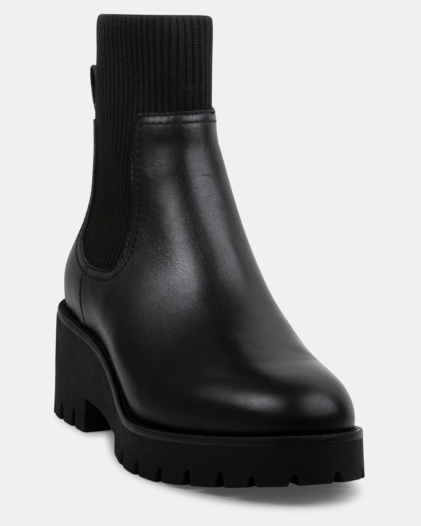 DELTA BLACK LEATHER - Women's Shoes - Steve Madden Canada