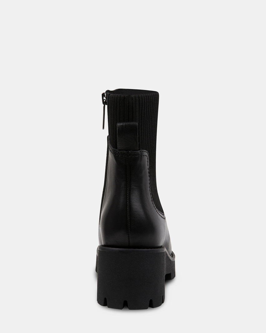 DELTA BLACK LEATHER - Women's Shoes - Steve Madden Canada