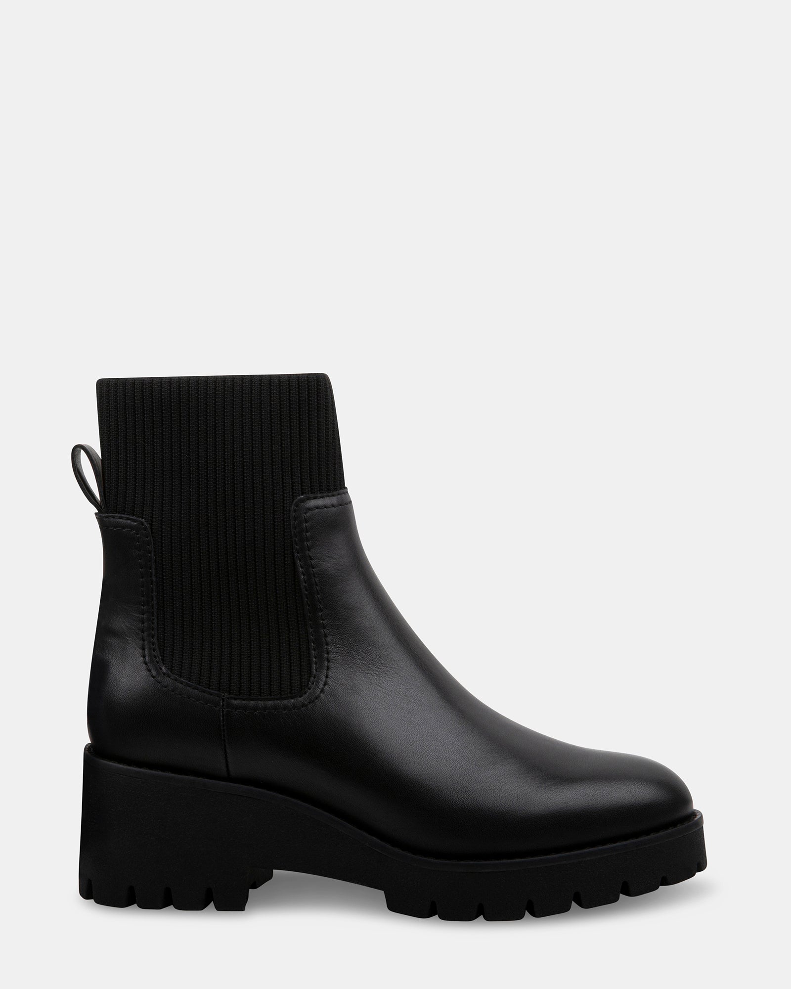 DELTA BLACK LEATHER - Women's Shoes - Steve Madden Canada