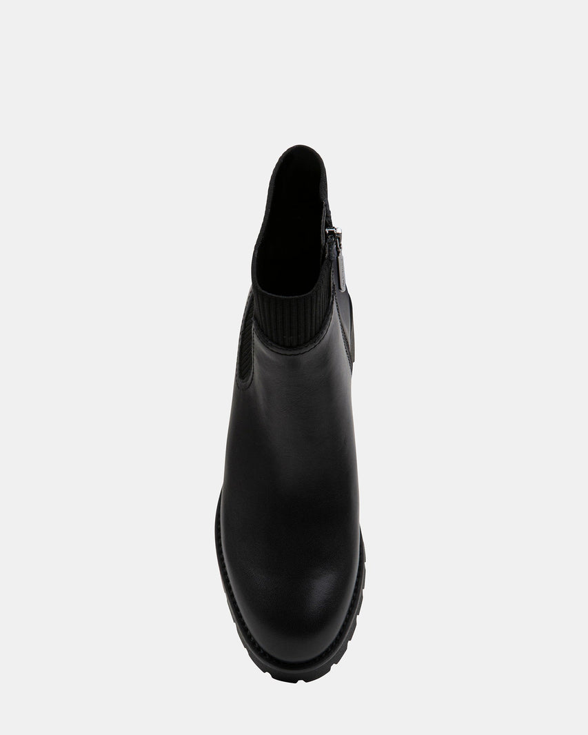 DELTA BLACK LEATHER - Women's Shoes - Steve Madden Canada