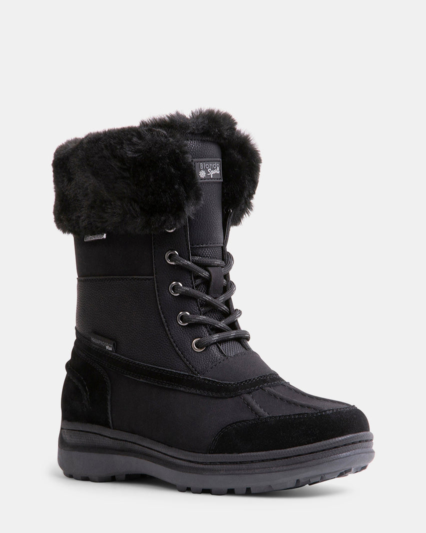 ISELOA BLACK NUBUCK - Women's Shoes - Steve Madden Canada