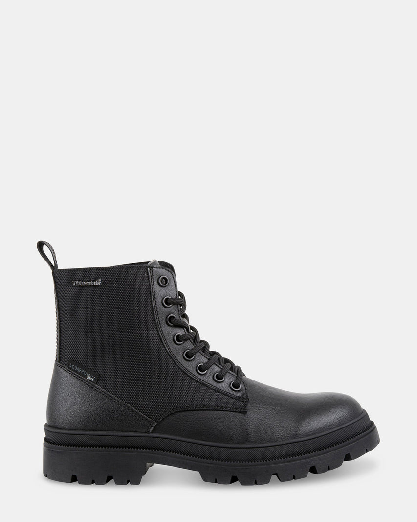 BRONN BLACK LEATHER - Men's Shoes - Steve Madden Canada