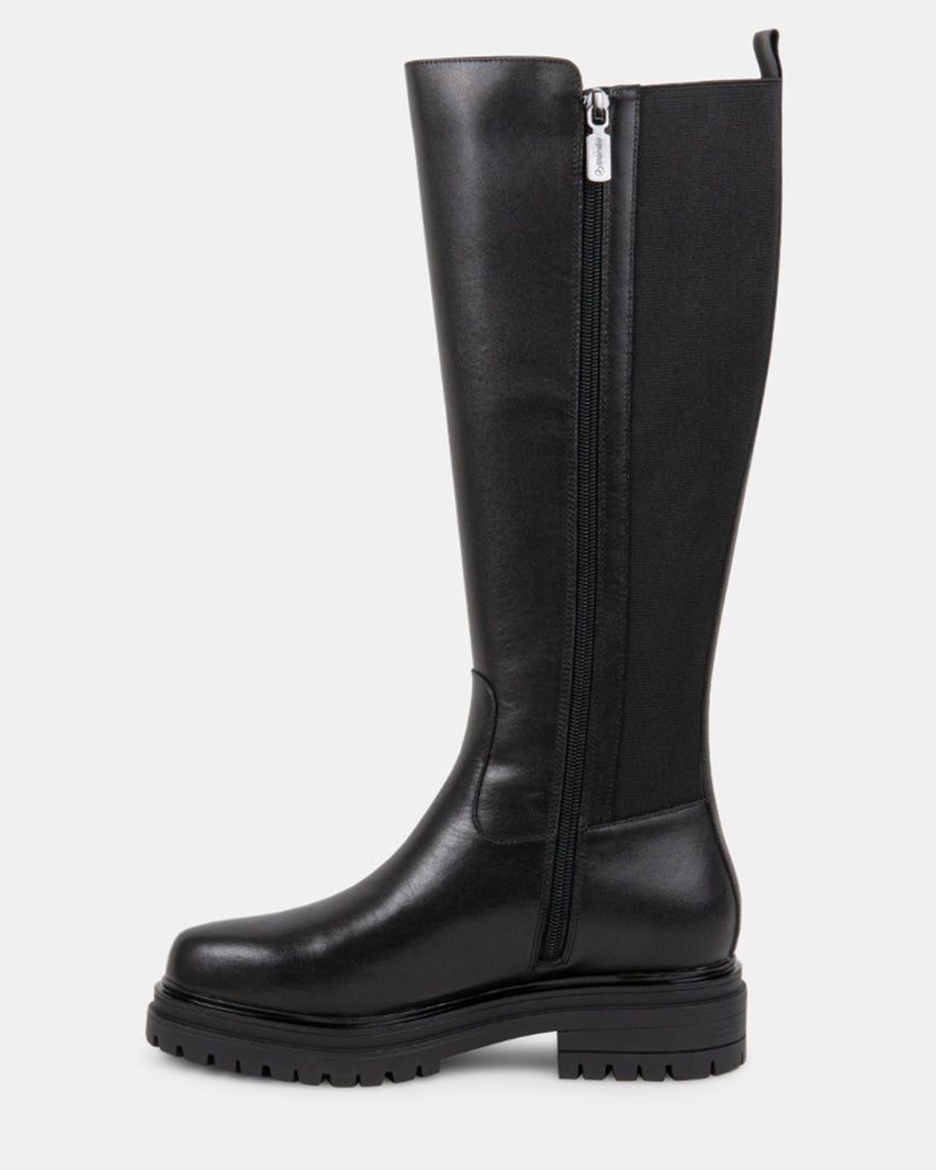 CINDY BLACK LEATHER - Women's Shoes - Steve Madden Canada