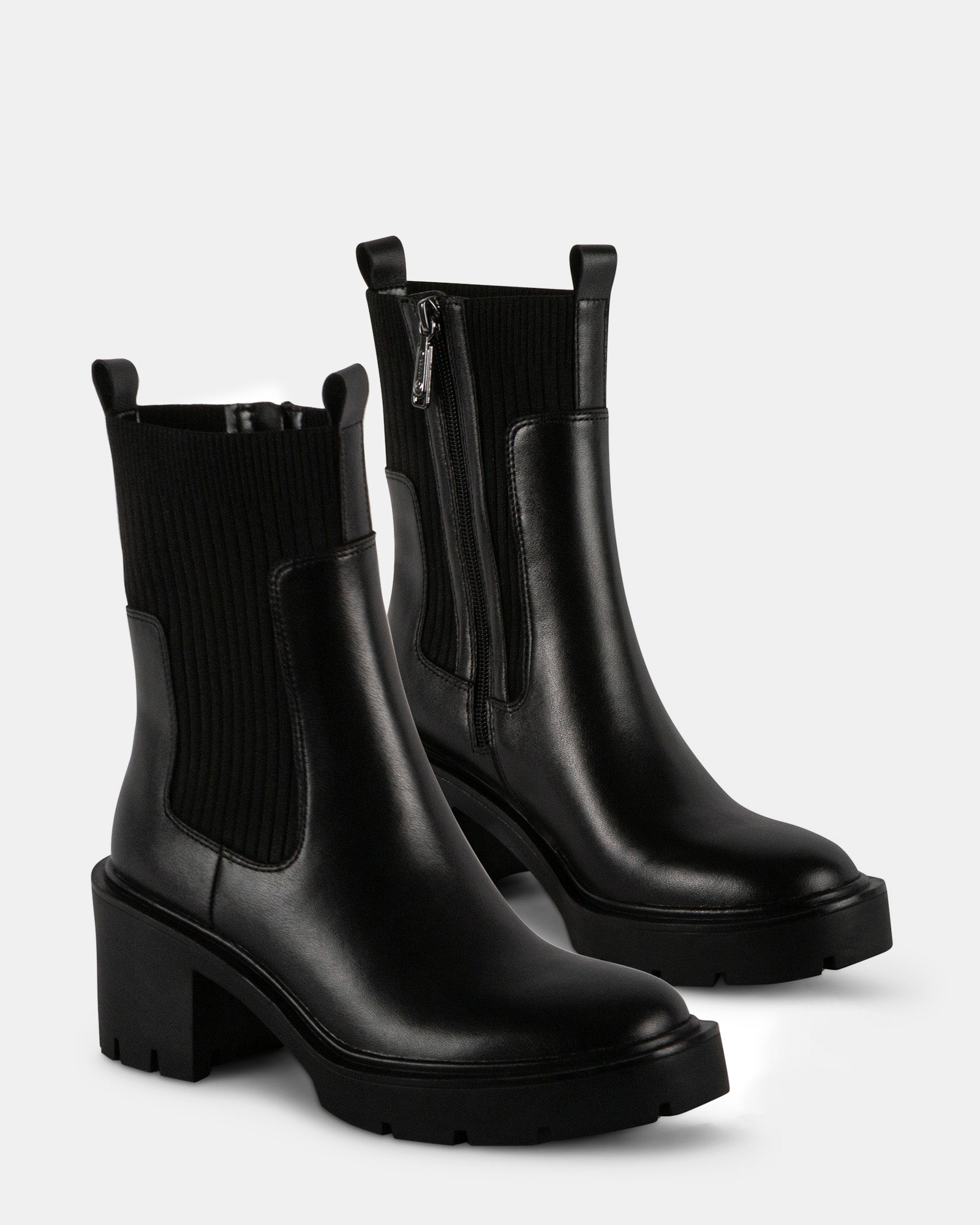 IDRIS BLACK LEATHER - Women's Shoes - Steve Madden Canada