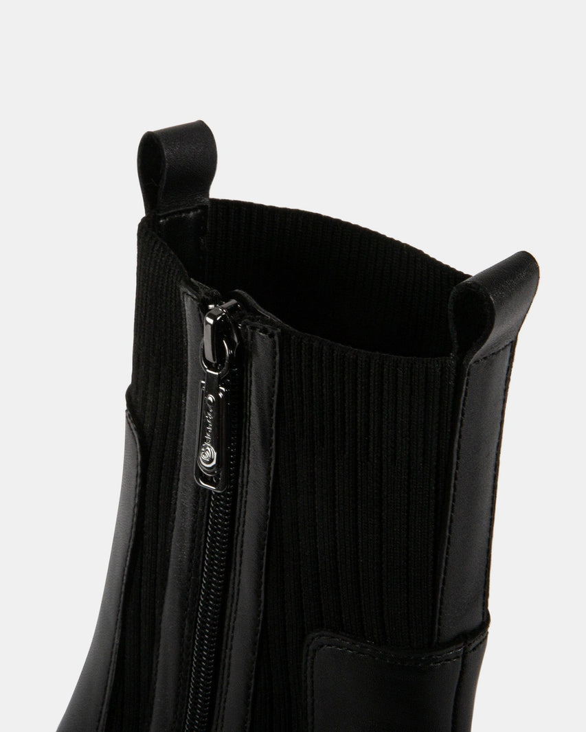 IDRIS BLACK LEATHER - Women's Shoes - Steve Madden Canada