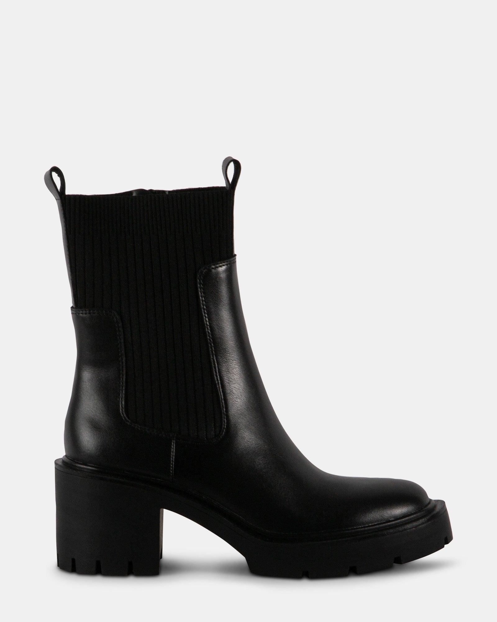 IDRIS BLACK LEATHER - Women's Shoes - Steve Madden Canada