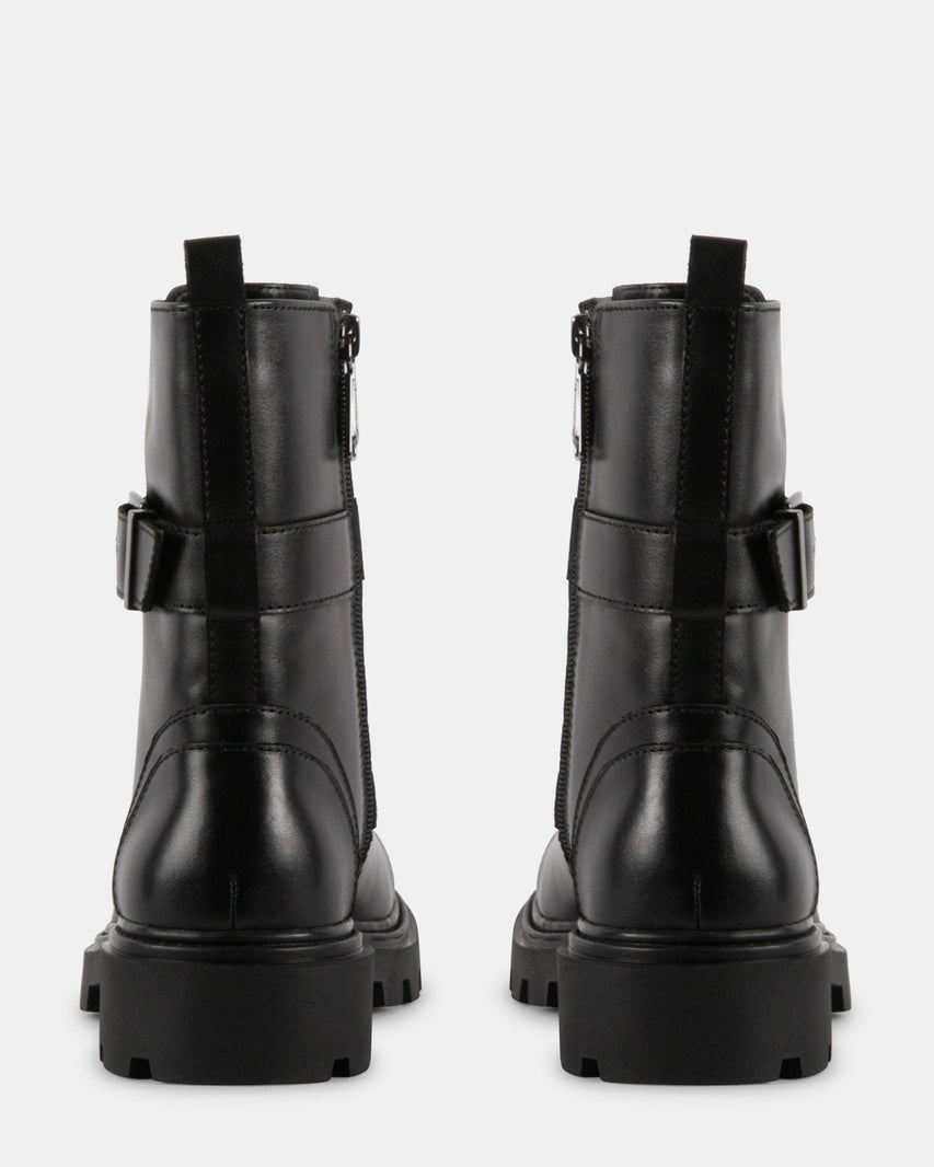 JOELLE BLACK LEATHER - Women's Shoes - Steve Madden Canada
