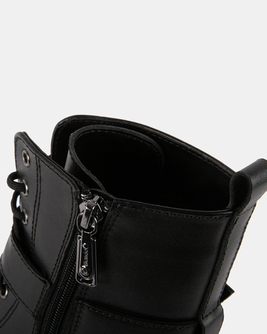 JOELLE BLACK LEATHER - Women's Shoes - Steve Madden Canada