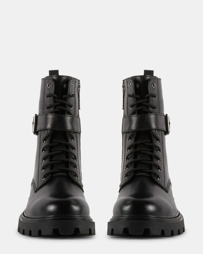JOELLE BLACK LEATHER - Women's Shoes - Steve Madden Canada