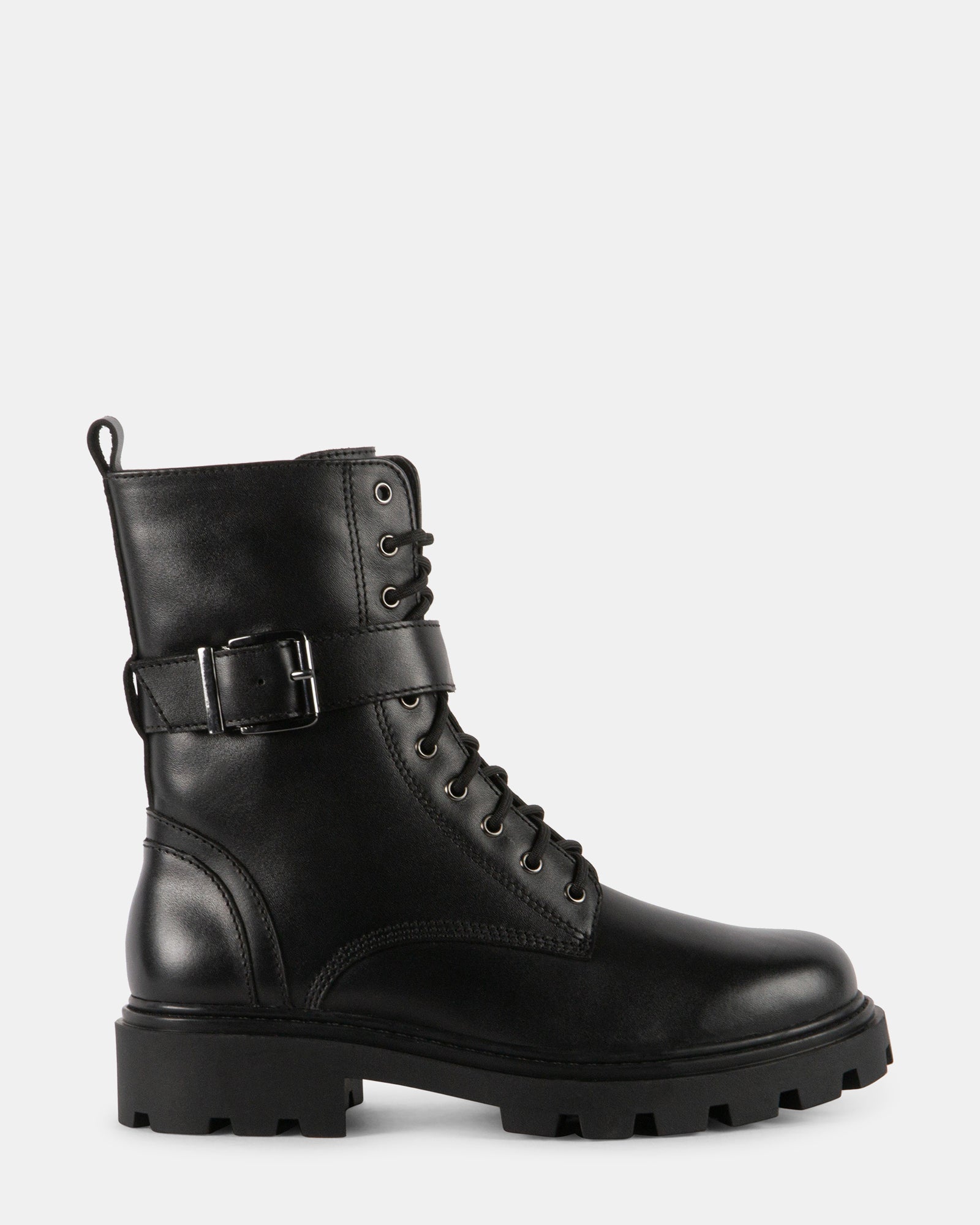 JOELLE BLACK LEATHER - Women's Shoes - Steve Madden Canada