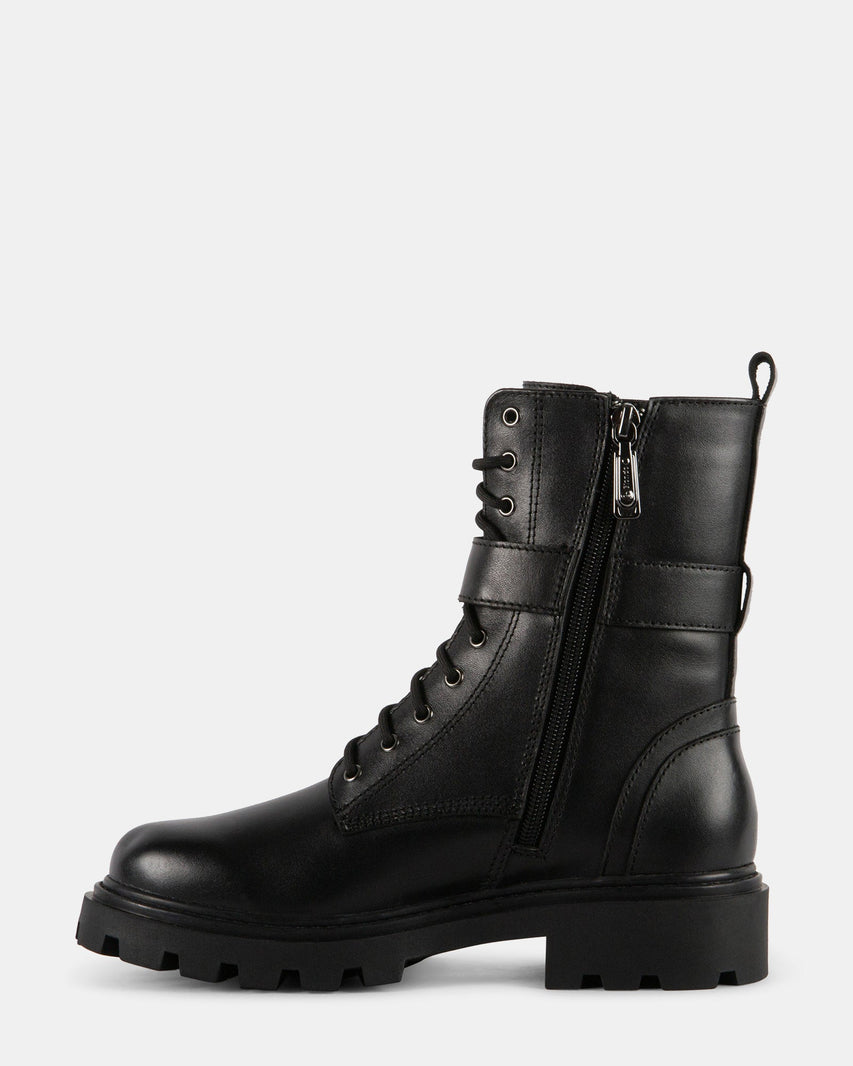 JOELLE BLACK LEATHER - Women's Shoes - Steve Madden Canada