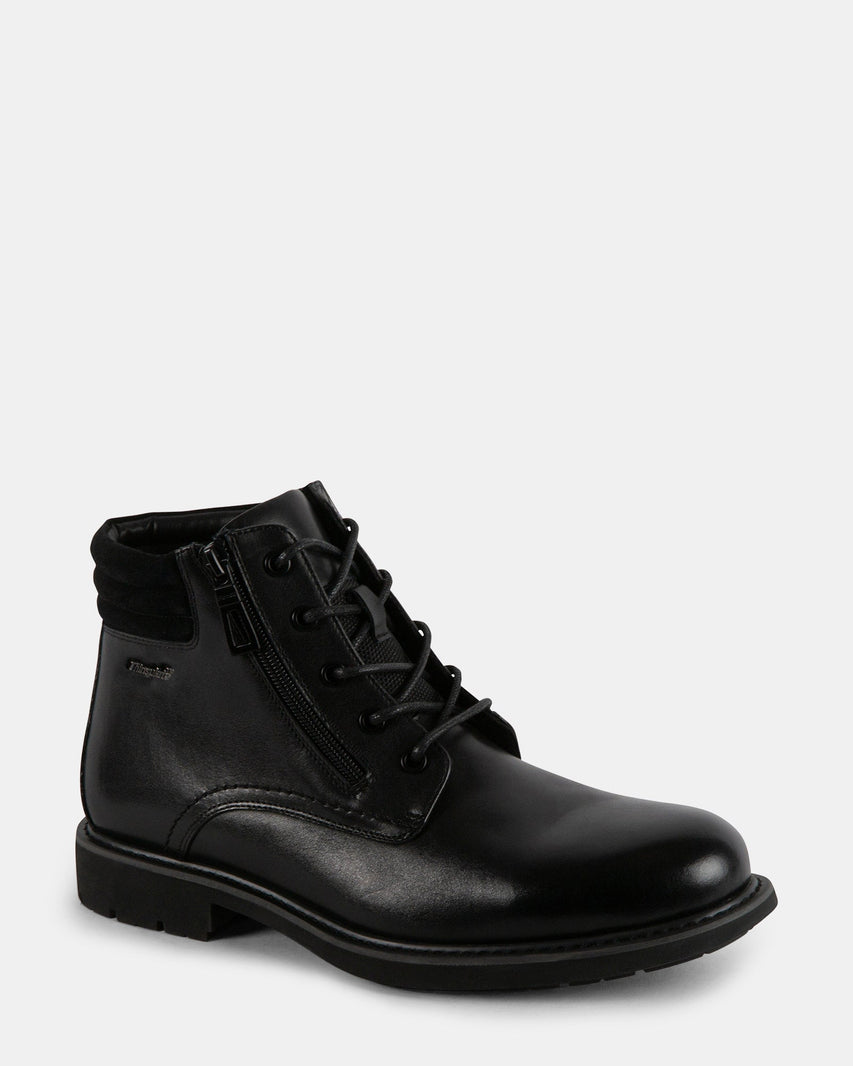 DAVON BLACK LEATHER - Men's Shoes - Steve Madden Canada