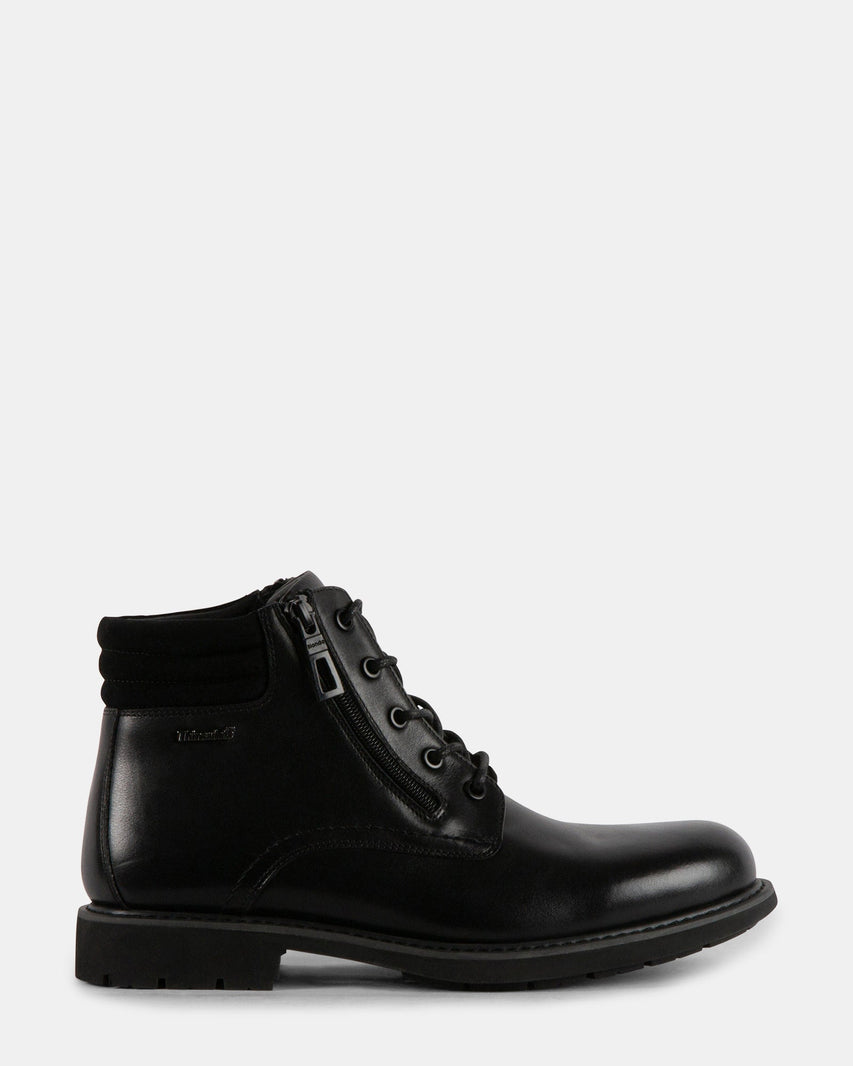 DAVON BLACK LEATHER - Men's Shoes - Steve Madden Canada