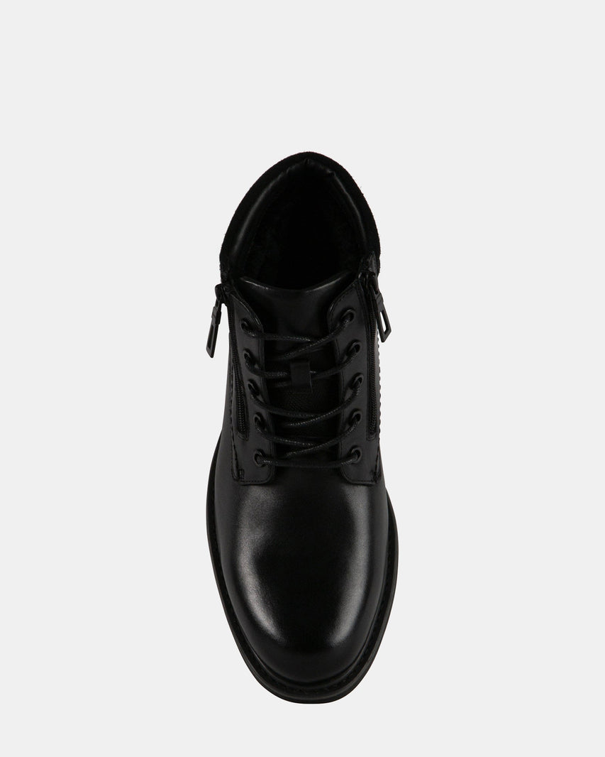 DAVON BLACK LEATHER - Men's Shoes - Steve Madden Canada