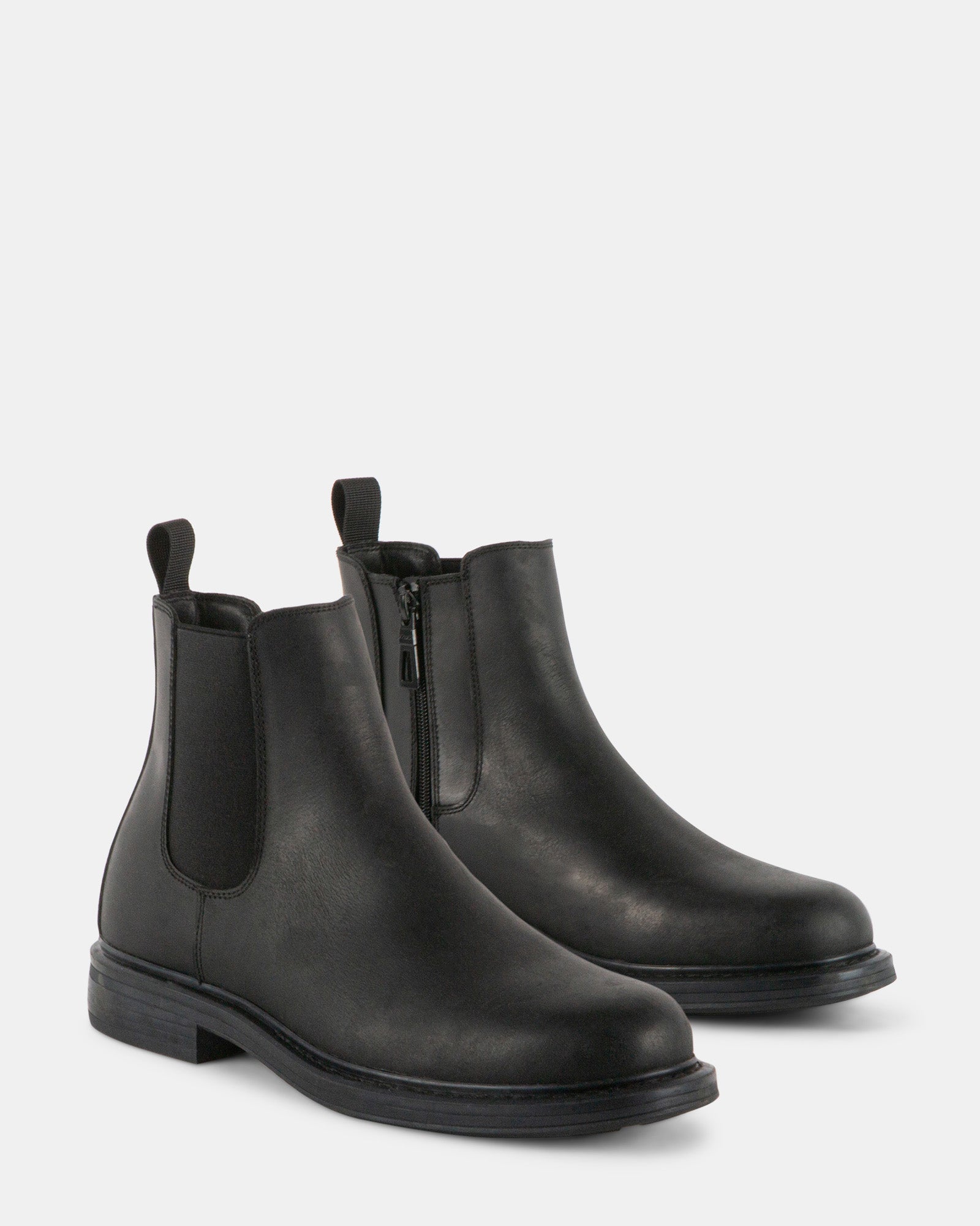 LEANDRO BLACK LEATHER - Men's Shoes - Steve Madden Canada