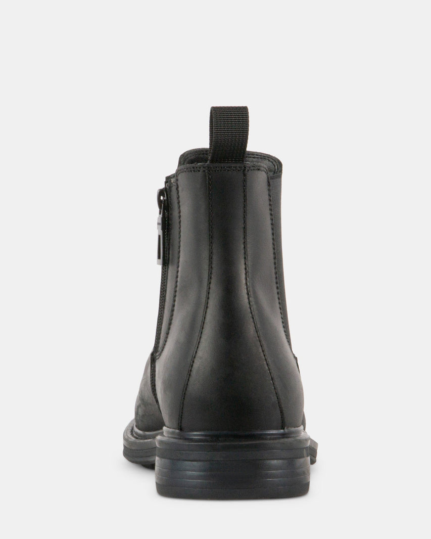 LEANDRO BLACK LEATHER - Men's Shoes - Steve Madden Canada