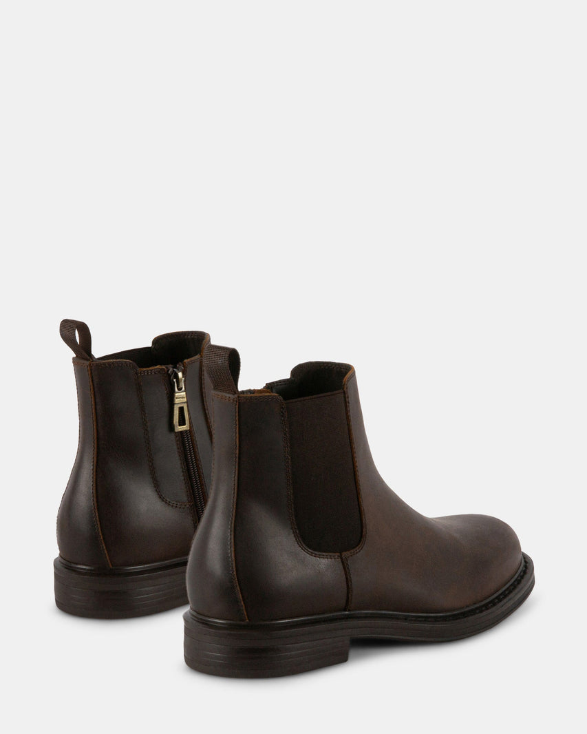LEANDRO BROWN LEATHER - Men's Shoes - Steve Madden Canada