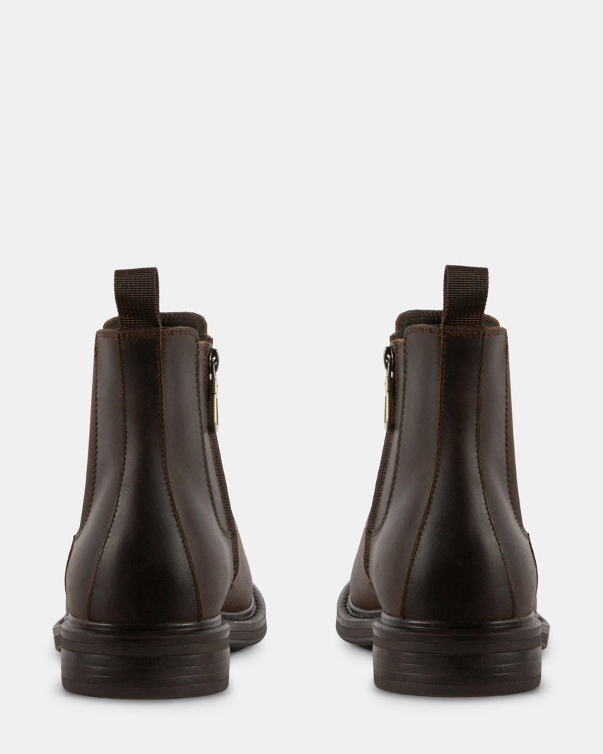 LEANDRO BROWN LEATHER - Men's Shoes - Steve Madden Canada