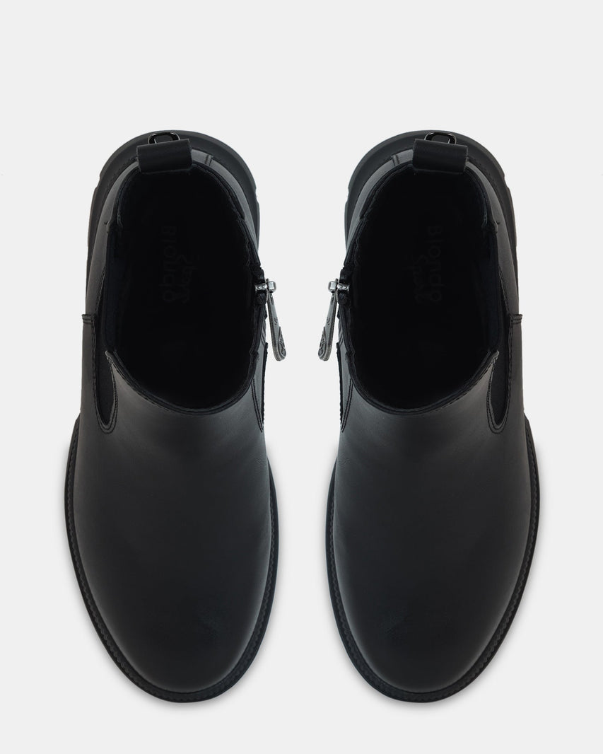 NOELENE BLACK LEATHER - Women's Shoes - Steve Madden Canada