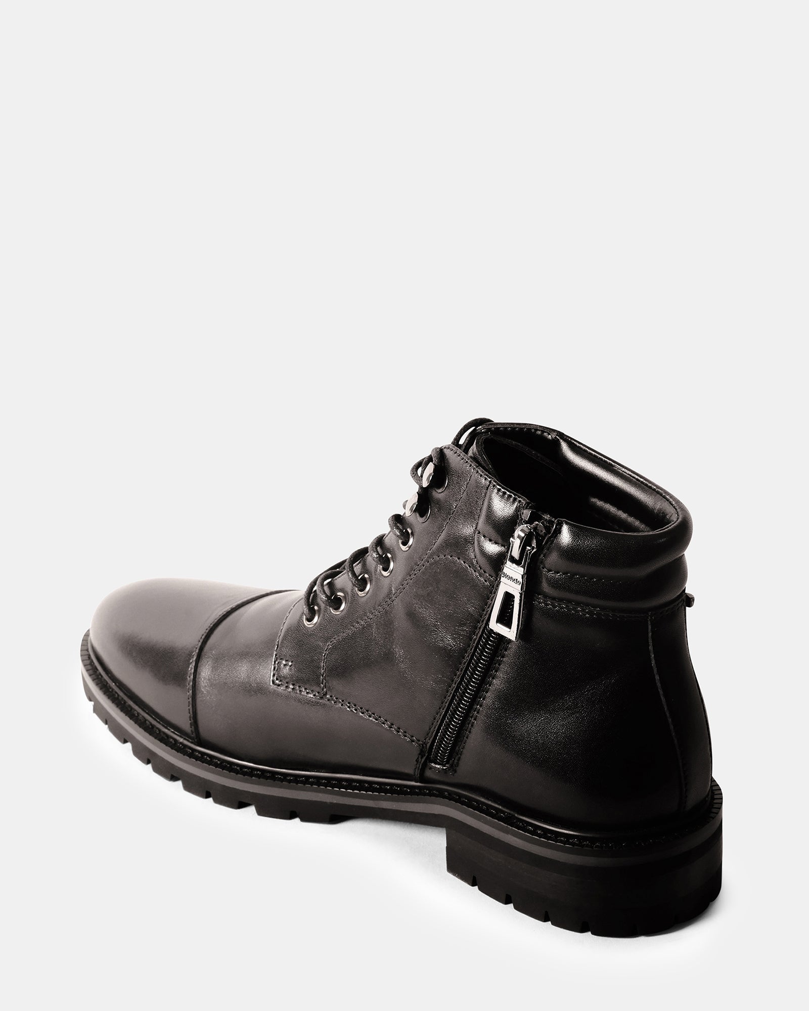 SERGIO BLACK LEATHER - Men's Shoes - Steve Madden Canada