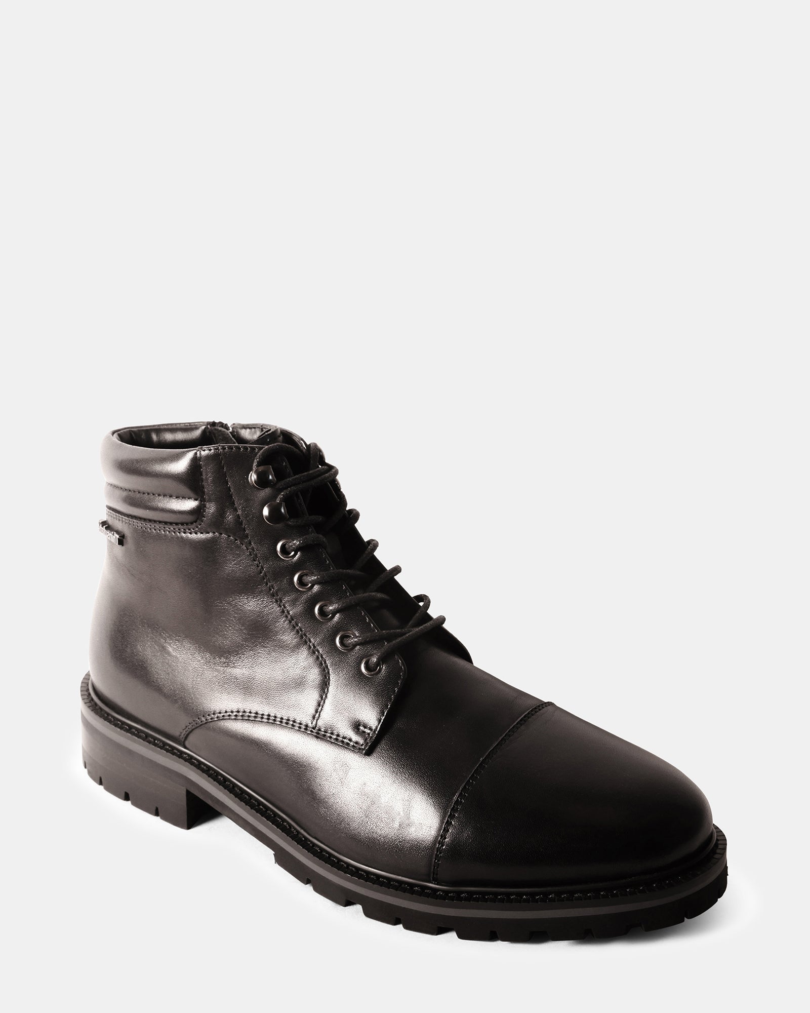 SERGIO BLACK LEATHER - Men's Shoes - Steve Madden Canada