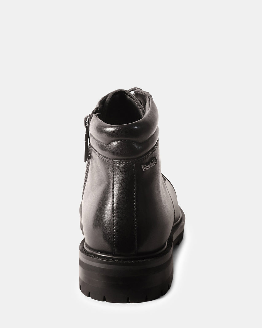 SERGIO BLACK LEATHER - Men's Shoes - Steve Madden Canada