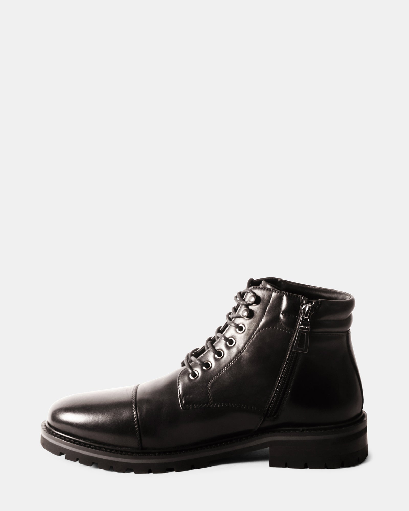 SERGIO BLACK LEATHER - Men's Shoes - Steve Madden Canada