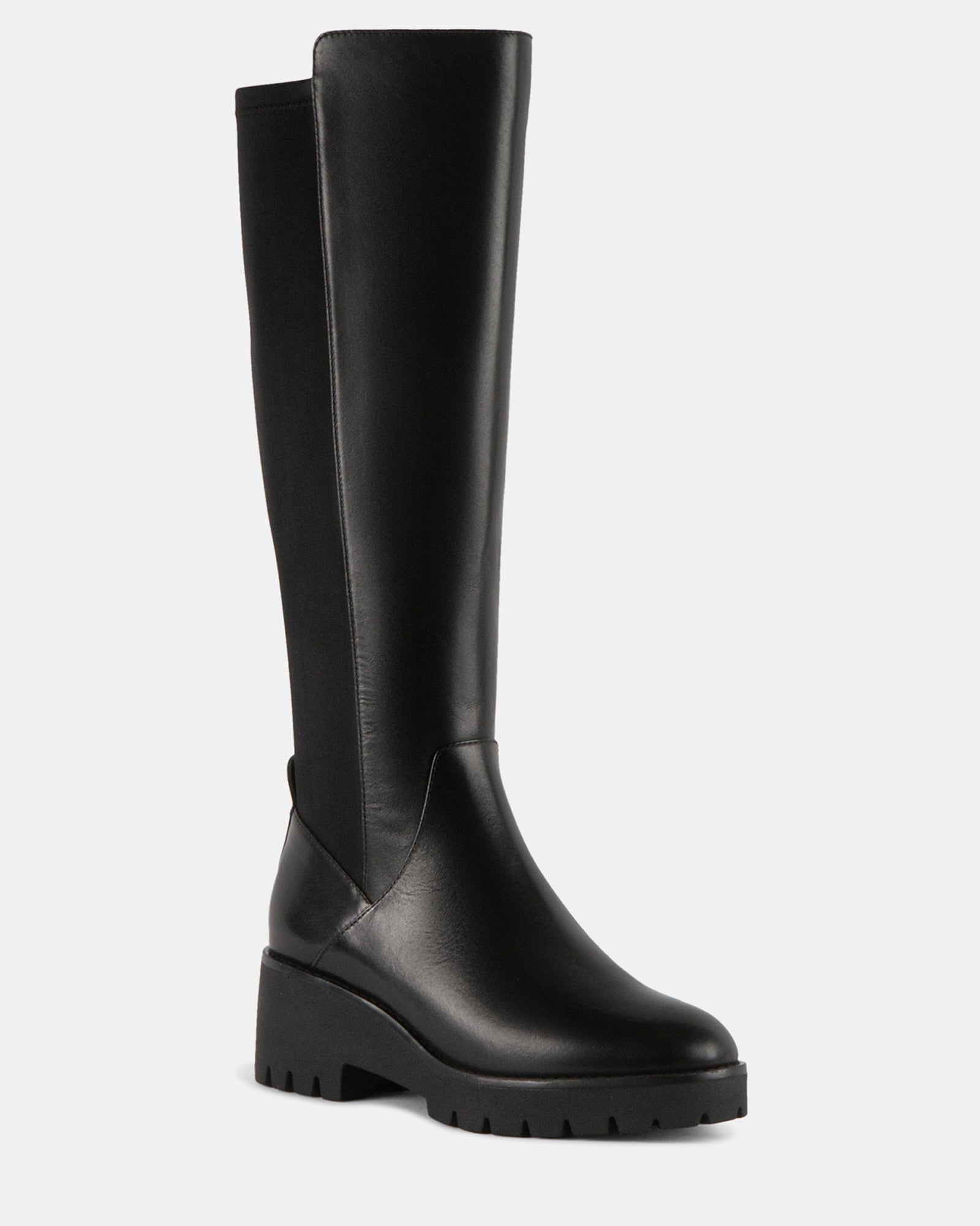 JAZLYNN BLACK LEATHER - Women's Shoes - Steve Madden Canada