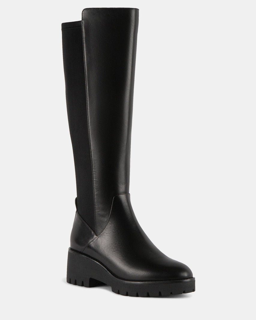 JAZLYNN BLACK LEATHER - Women's Shoes - Steve Madden Canada
